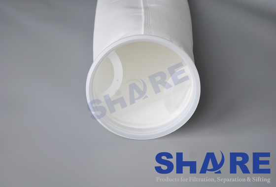 Plastic Flange Top Felt Filter Bags Used For Industry Filter House