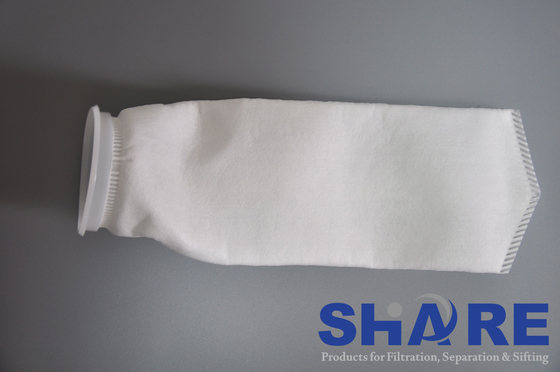 Plastic Flange Top Felt Filter Bags Used For Industry Filter House