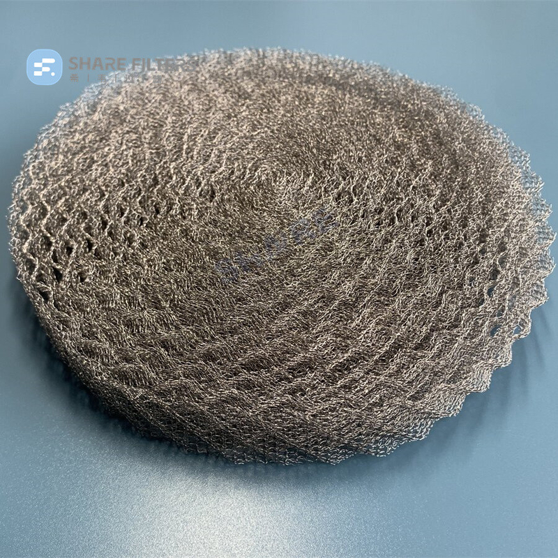 Rolled Corrugated Stainless Steel Wire Mesh Strainer for Fuel Filter, Knitted Metal Mesh